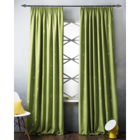 Set of curtains "Flash", size 145 x 280 cm, green