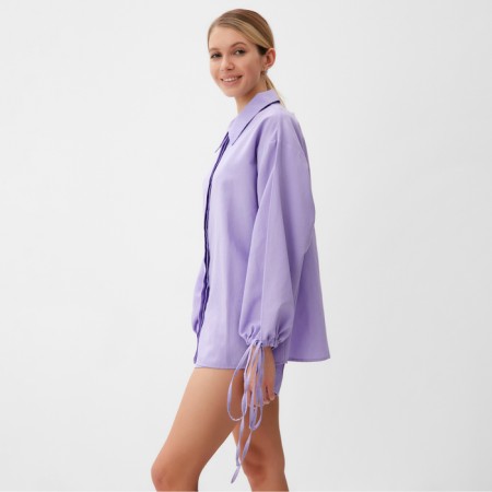 Female set (blouse, shorts) minku: casual collection lilac color, size 42-3