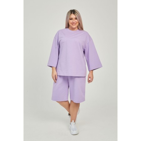 Female suit, size 52, lilac color-2