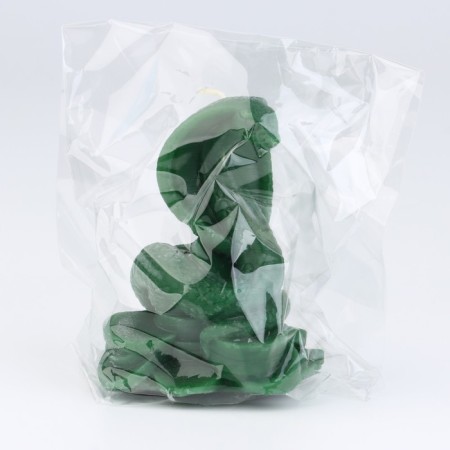 New Year's candle interior “New Year: Snake on Coins”, Green, 78 x 61 x 52-4