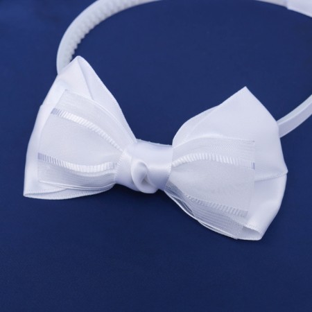 Hair cap "Schoolgirl" Bant Classic Style, 11x1 cm, white-2
