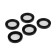 Rubber gasket Masterprof Isa. 131558, 3/4 ", for the mixer, with a net, 50 pcs.