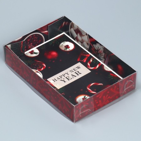 Box for confectionery "Happy New Year", 17 x 12 x 3 cm, New Year