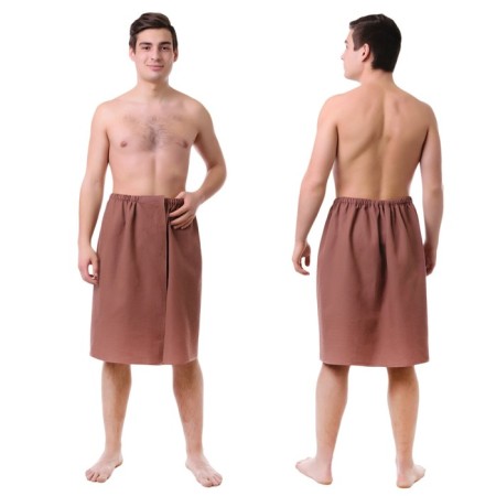 Kilt for the sauna husband (65x150), ts. chocolate, waffe 40g/m, hl100%