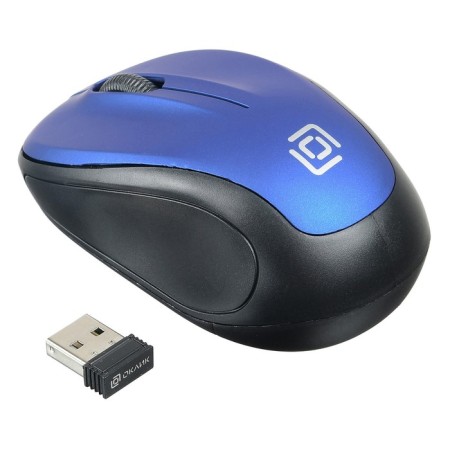 Mouse call 665MW Black/Blue Optical (1600DPI) Wireless USB for laptop (3but)-4