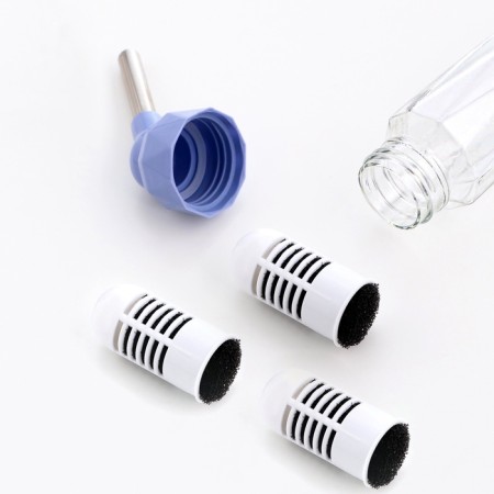 Drill for rodents, 80 ml, fastening-spring, and two interchangeable filters, blue-1