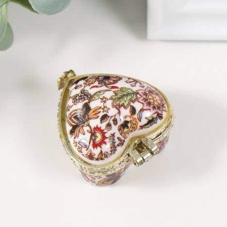 Casmic Coramics Heart "Flower Wooden" 4,1x4.2x2.4 cm-2