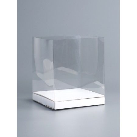 Box under the bento-port with ribbons, white, 21 x 21 x 25 cm-4
