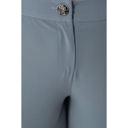 Female trousers, size 54, gray-green color-5