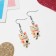Children's earrings "chosen" kittens, colored in silver