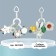 Suspension - Bonnie Bunny rattle, gap, squeak, rursing, on a crib, stroller, crumb me
