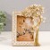 Photo frame Polystone 10x15 cm "tree" white with a golden patina 18x2x23 cm