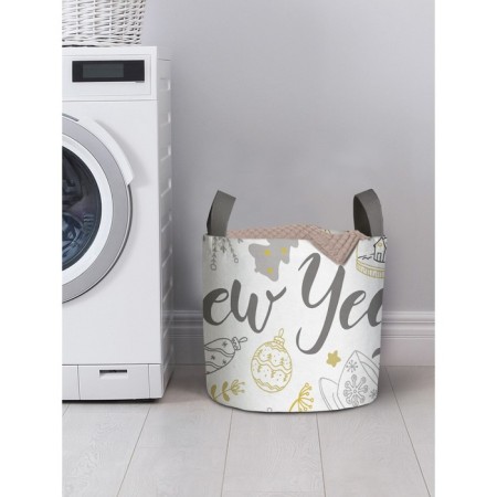 Basket for storage of things "New Year", size 35x35 cm