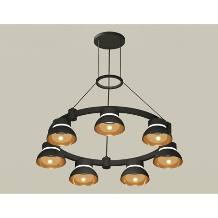 Suspended Ambrella Light, XR92051402, GX53 LED 12 W, Black sand, yellow gold, transparent