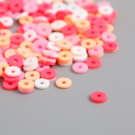 Beads for the creativity of PVC "Ring. Percore. Pink sunset" Set ≈ 330 pcs 0.1x0.6x0.6 cm 989737-1