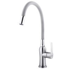 Fashun A54801-12 kitchen mixer, single-leaf, flexible spout, stainless steel, gray
