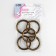 Karabin ring, d = 32/40 mm, thickness - 4 mm, 5 pcs, bronze color