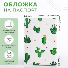 Passport cover, white/green color