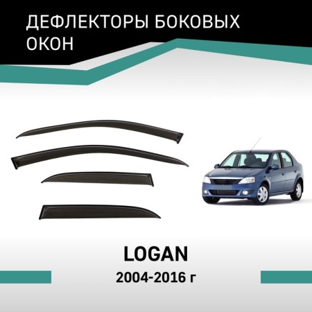 Defly window deflectors for Renault Logan, 2004-2016