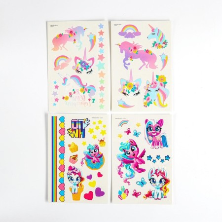 Children's transfers-tattoos to the body "Unicorn" set 4 pcs.-1