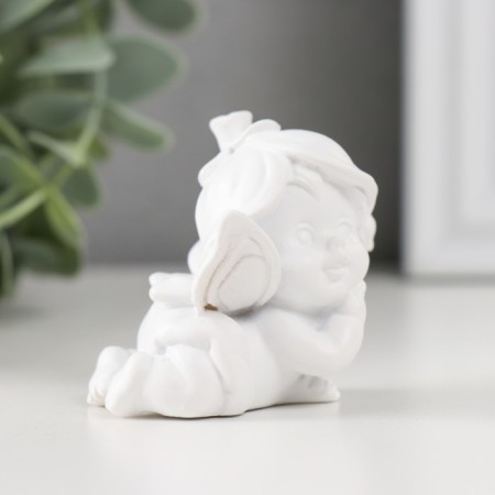 Polystone souvenir "Baby-Angel in a hat from a flower" MIX 5x4.5x5 cm-2