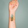 Tattoo on the body color "watercolor. Pineapple" 6x6 cm