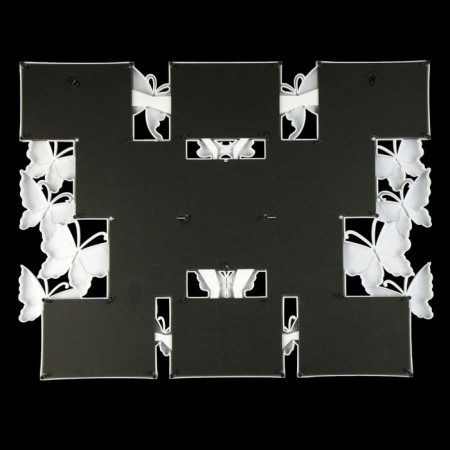 Photo frame plastic in 11 photos 10x10, 10x15 cm "Butterflies" white 48x63 cm-3