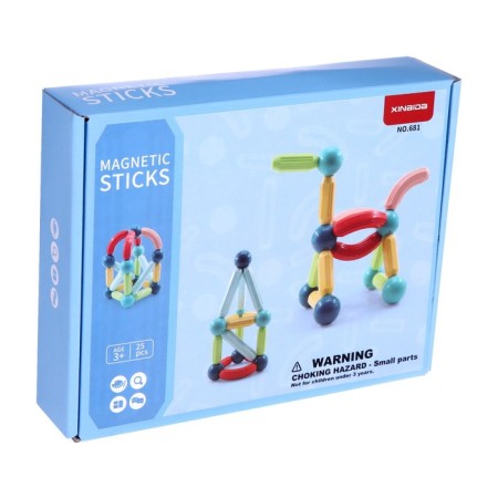 Magnetic designer for babies "Magic sticks", 25 parts-6