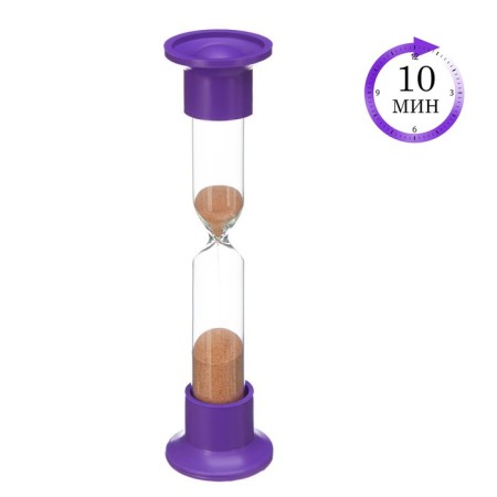 Sanding clock desktop for 10 minutes, H -12 cm, D - 4.4 cm, package package, mix