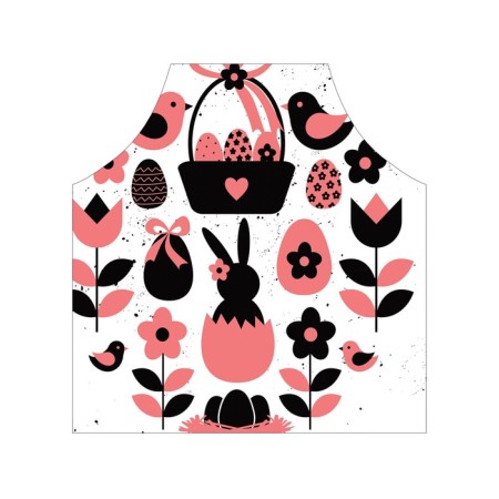 Apron kitchen with a photo print "Easter rabbit", adjustable, size OS-2