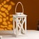 Kashpo wooden "Lantern. Provence" 17x17x31 cm light gray
