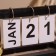 Souvenir eternal calendar, wood, 2x20x11.5 cm, col. black