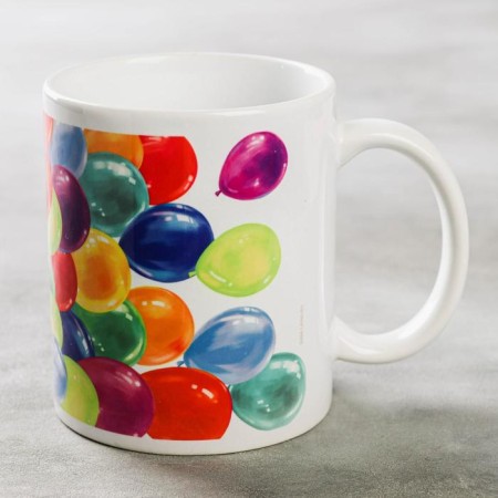 Sublimation mug "Happy Birthday!" Balloons-2