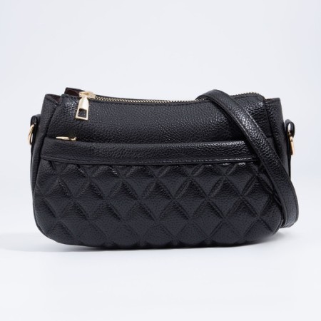 Bag Cross-Bodi with a zipper, black color
