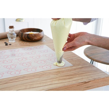 Silicone rug reinforced "Macaron. Ushki", 42 × 29.5 cm-3