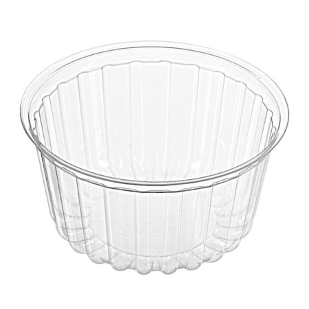 TB-200 container, round, transparent color, size 11 x 11 x 5.7 cm, volume of 338 ml