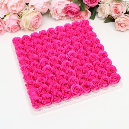 Roses soap fuchsia, set 81 pcs