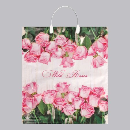 Package "Wild Roses", polyethylene with a plastic pen, 100 μm 44 x 40 cm-1