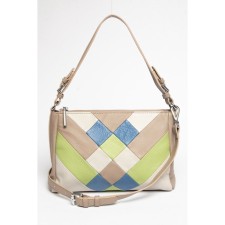 Bag Cross-Body Women's, genuine leather, Ludor beige, 30x8x21 cm