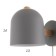 Bra 1668/1gy E27 40W gray 18x13x16 cm
