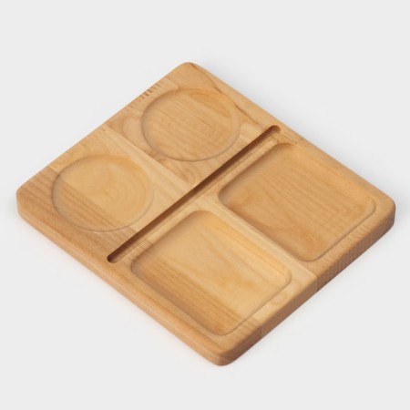 ADELICA supply dish 20 × 18 × 1.8 cm, soaked in oil, birch-7