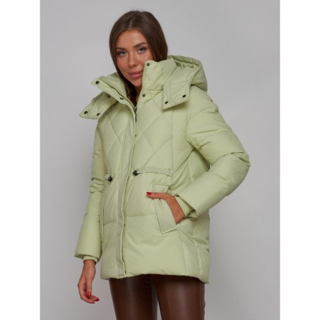 Winter jacket female, size 50, light green color-9