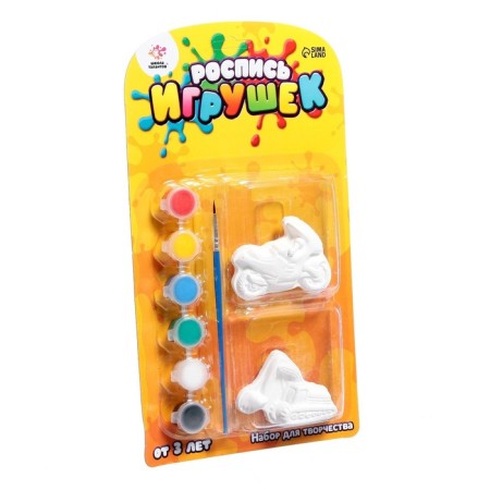 Set for creativity "Painting of toys from gypsum", 2 pcs., Mix technique-2