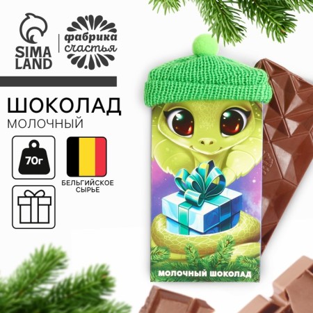 Milk chocolate "Snake" in a cap, 70 g.