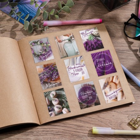 Stickers for gifts and flowers "Time time", 11 x 15.5 cm-2