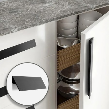 Furniture handle CAPPIO, L = 331, M/O 320 mm, Black color