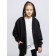 Pulover with a children's zipper, height 146 cm, black color