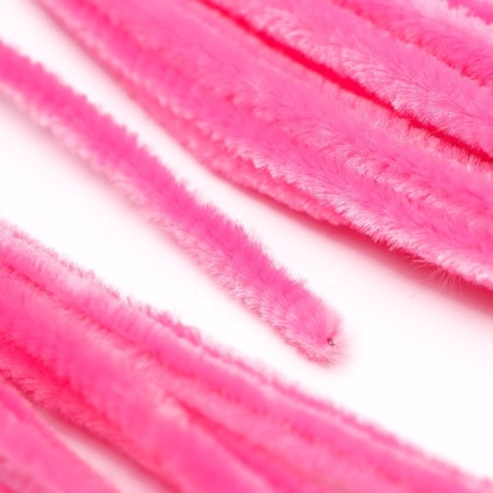 Wire with pile for crafts and decor set of 50 pcs., Size 1 pc. 30 × 0.6 cm, pink color-1