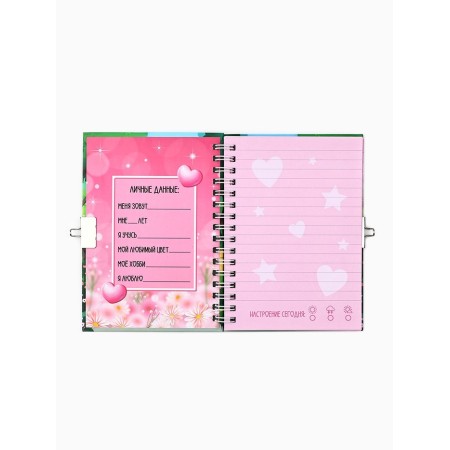 Notepad on the lock A6, 50 liters "for my secrets"-2