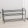 Shoe stand, 3 shelves, 81 × 32.5 × 48.5 cm, black color